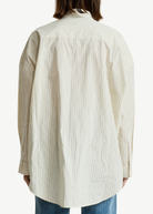Denimist Sutton Striped Button Front Shirt in Olive Green | Shop Tula