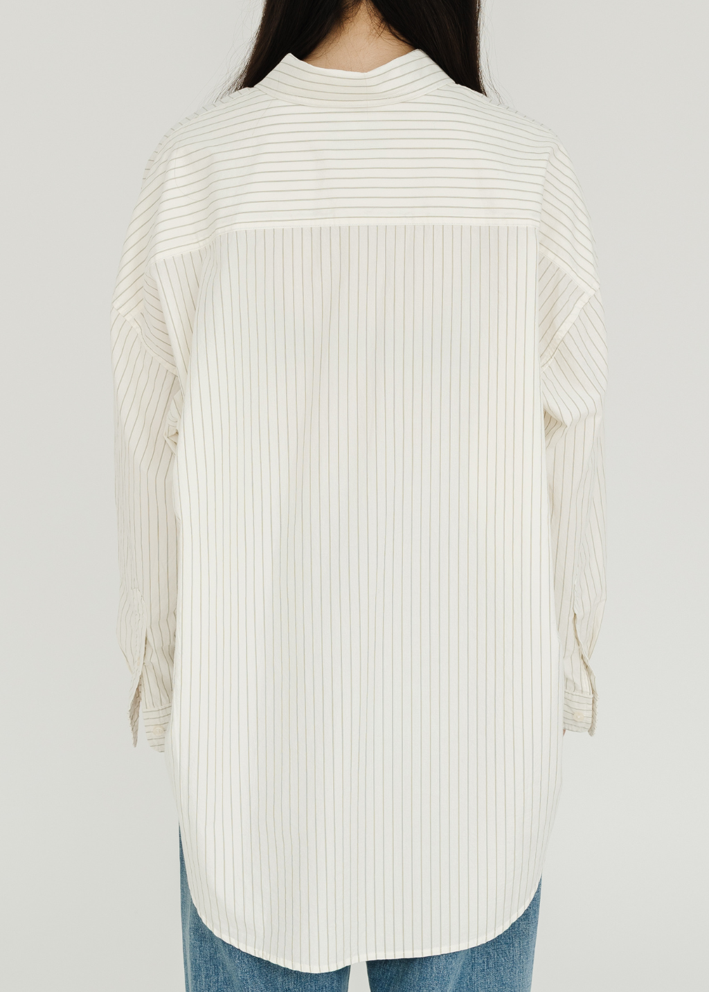 Denimist Sutton Striped Button Front Shirt in Olive Green | Shop Tula