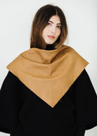 ELIZABETH Brown Leather Bandana Scarf | Shop Tula