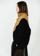 ELIZABETH Brown Leather Triangle Bandana | Shop Tula