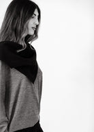 ELIZABETH Navy Wool Bandana Scarf | Shop Tula