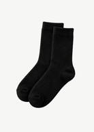 ELMNTL Cloudwalk Cashmere Wool Socks in Black | Shop Tula