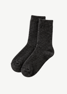 ELMNTL Cloudwalk Cashmere Wool Socks in Charcoal | Shop Tula