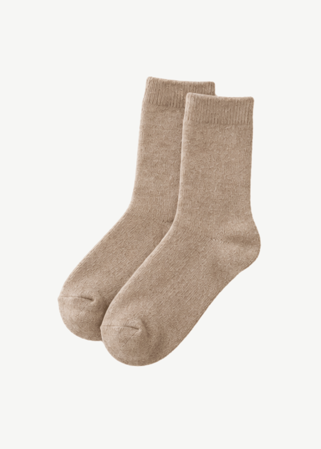ELMNTL Cloudwalk Cashmere Wool Socks in Taupe | Shop Tula