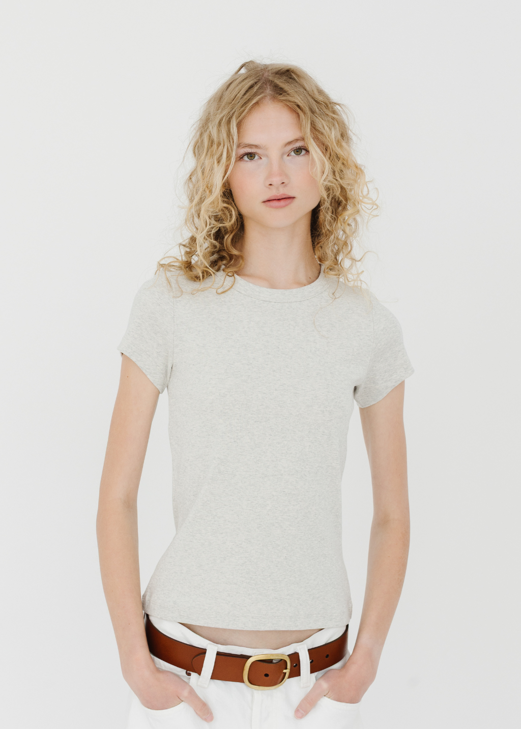 FLORE FLORE Car Baby Tee in Heather Grey | Shop Tula