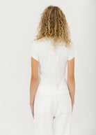 FLORE FLORE Car Baby Tee in White Back | Shop Tula