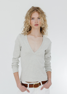 FLORE FLORE Dewi Longsleeve in Heather Grey | Shop Tula