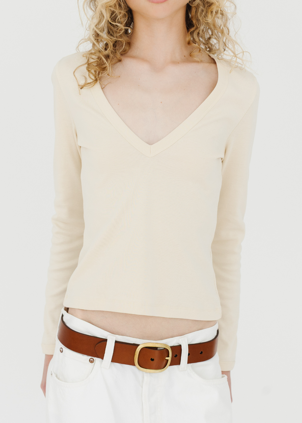 FLORE FLORE Dewi Longsleeve in Off-White | Shop Tula