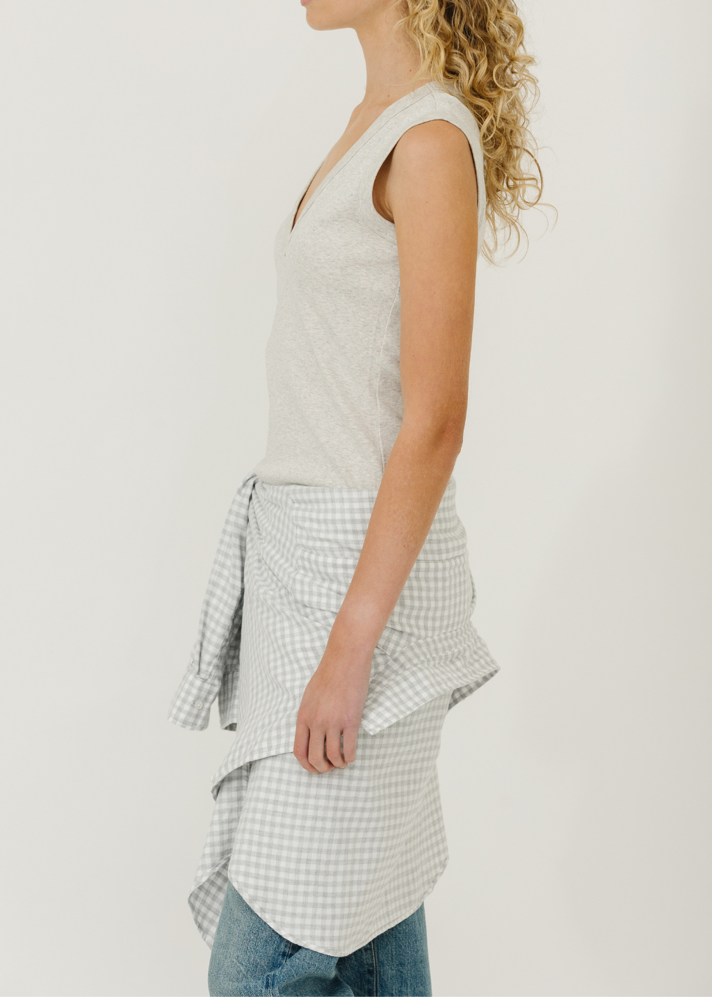 FLORE FLORE Dewi Tank in Heather Grey | Shop Tula