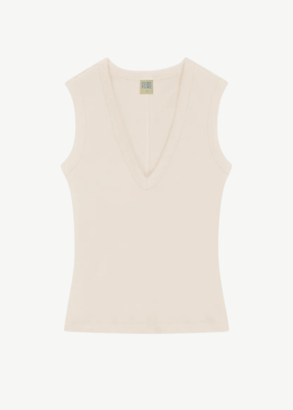 FLORE FLORE Dewi Tank in Off White | Shop Tula