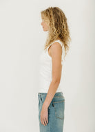 FLORE FLORE Hillie Tank Top in White | Shop Tula
