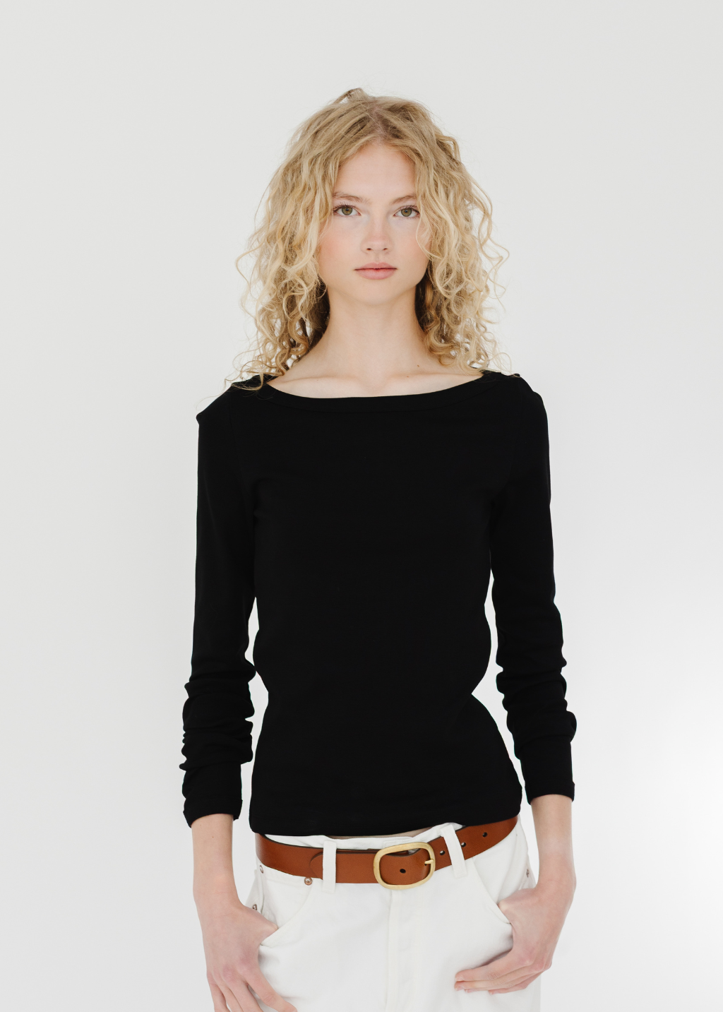 FLORE FLORE Steffi Longsleeve in Black | Shop Tula