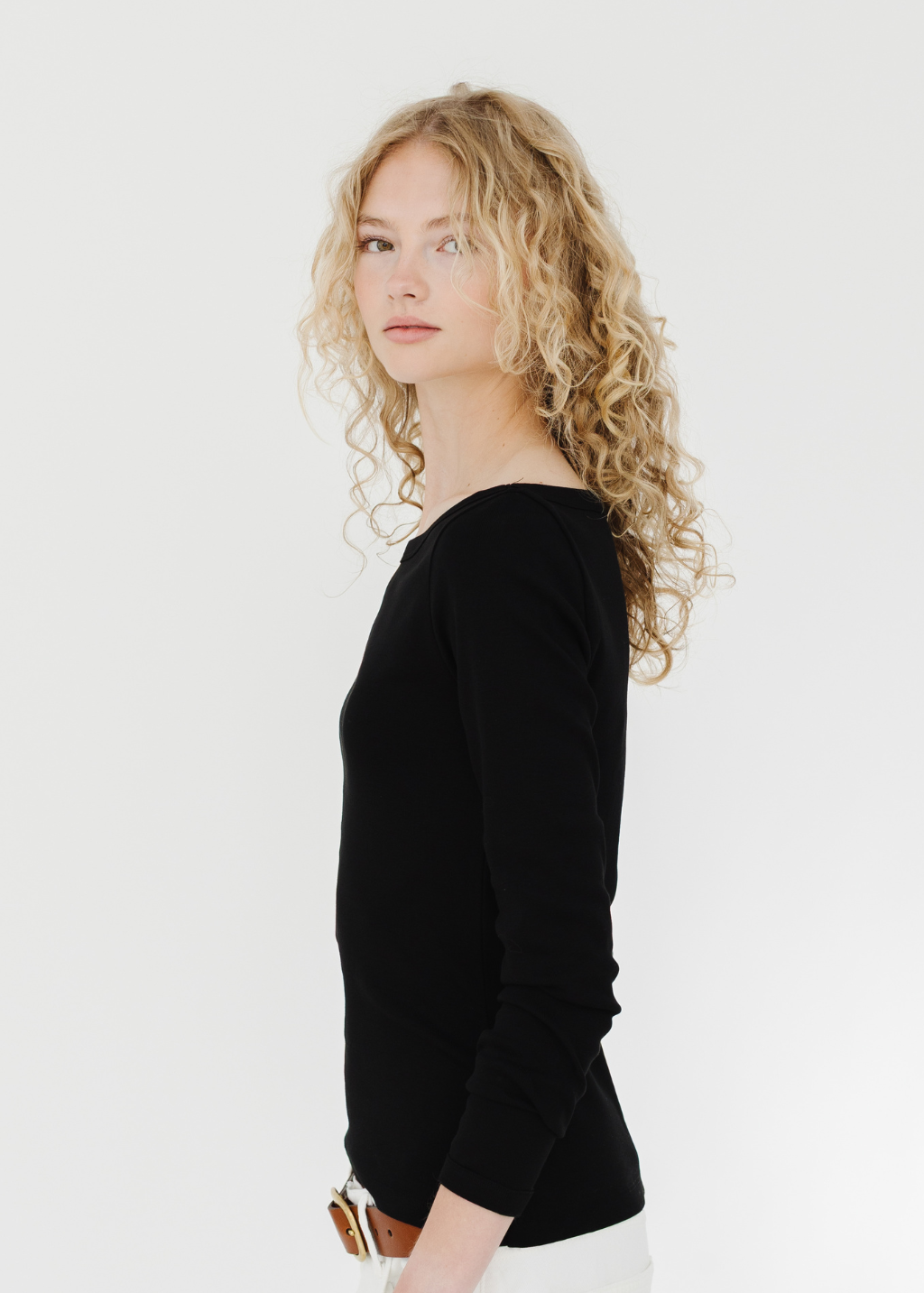 FLORE FLORE Steffi Longsleeve in Black | Shop Tula