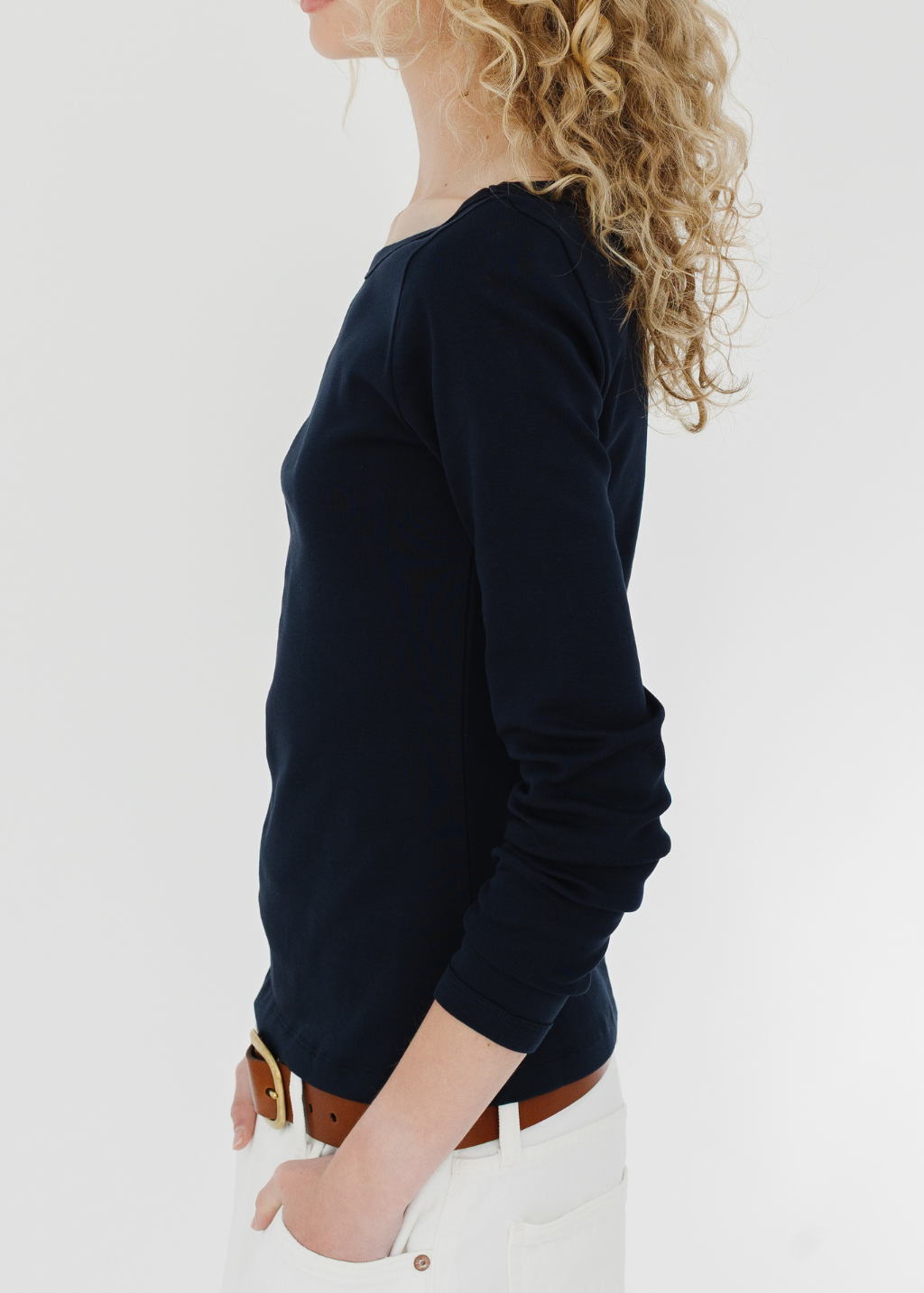 FLORE FLORE Steffi Longsleeve in Navy | Shop Tula