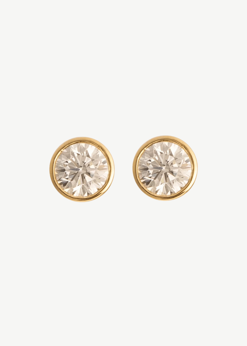 Felicidad Bezel Set Martini Lab-Grown Diamond Stud Earrings | Shop Tula