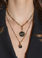 Felicidad Black Enamel and Diamond Serpent Pendant | Shop Tula