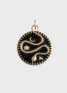 Felicidad Black Enamel and Diamond Serpent Pendant | Shop Tula