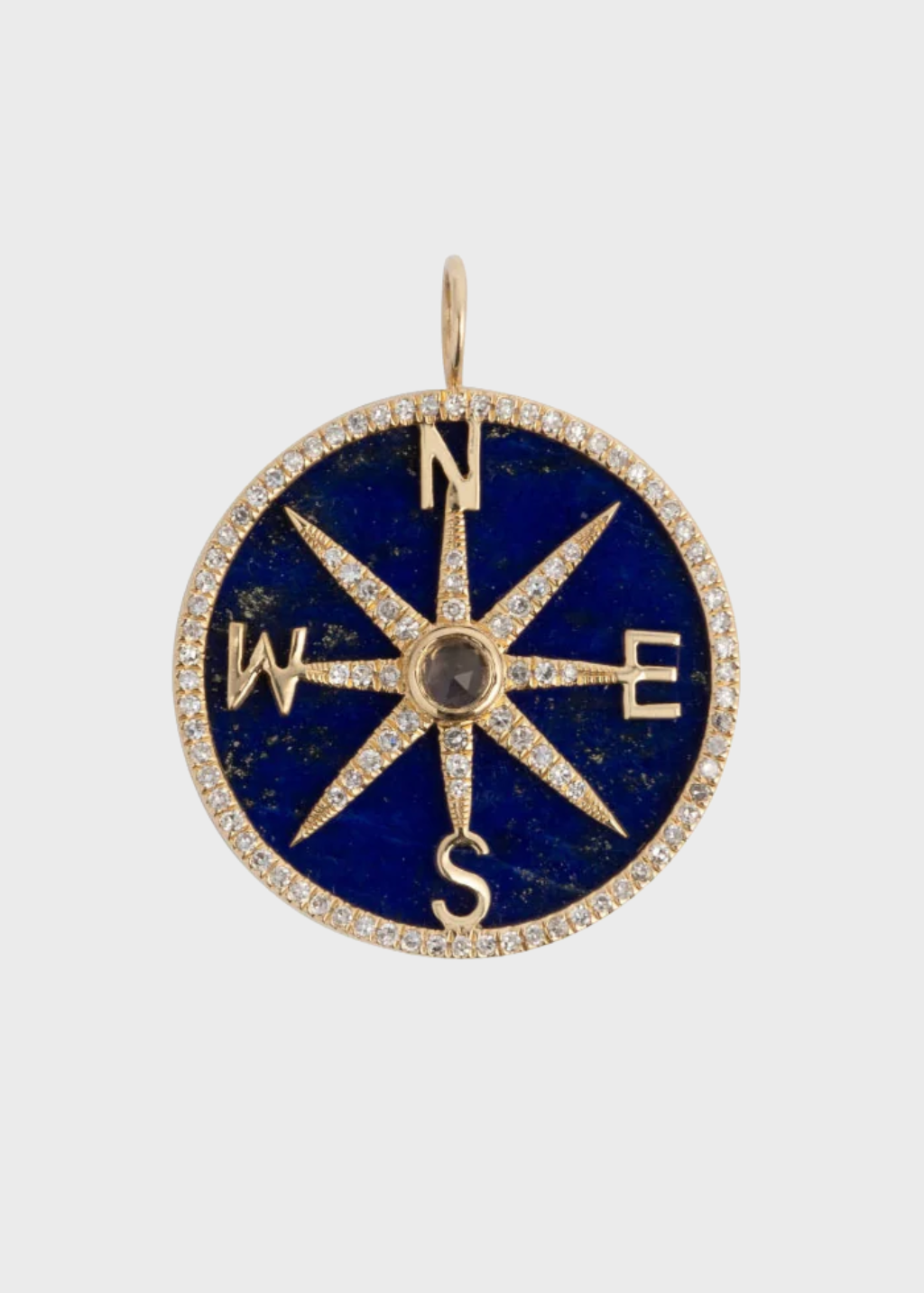 Felicidad Compass Lapis and Diamond Pendant | Shop Tula