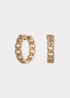 Felicidad Curb Chain Link Lab-Grown Diamond Hoop Earrings | Shop Tula