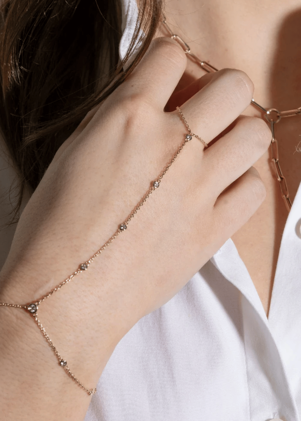 Felicidad Diamond Station Hand Chain | Shop Tula