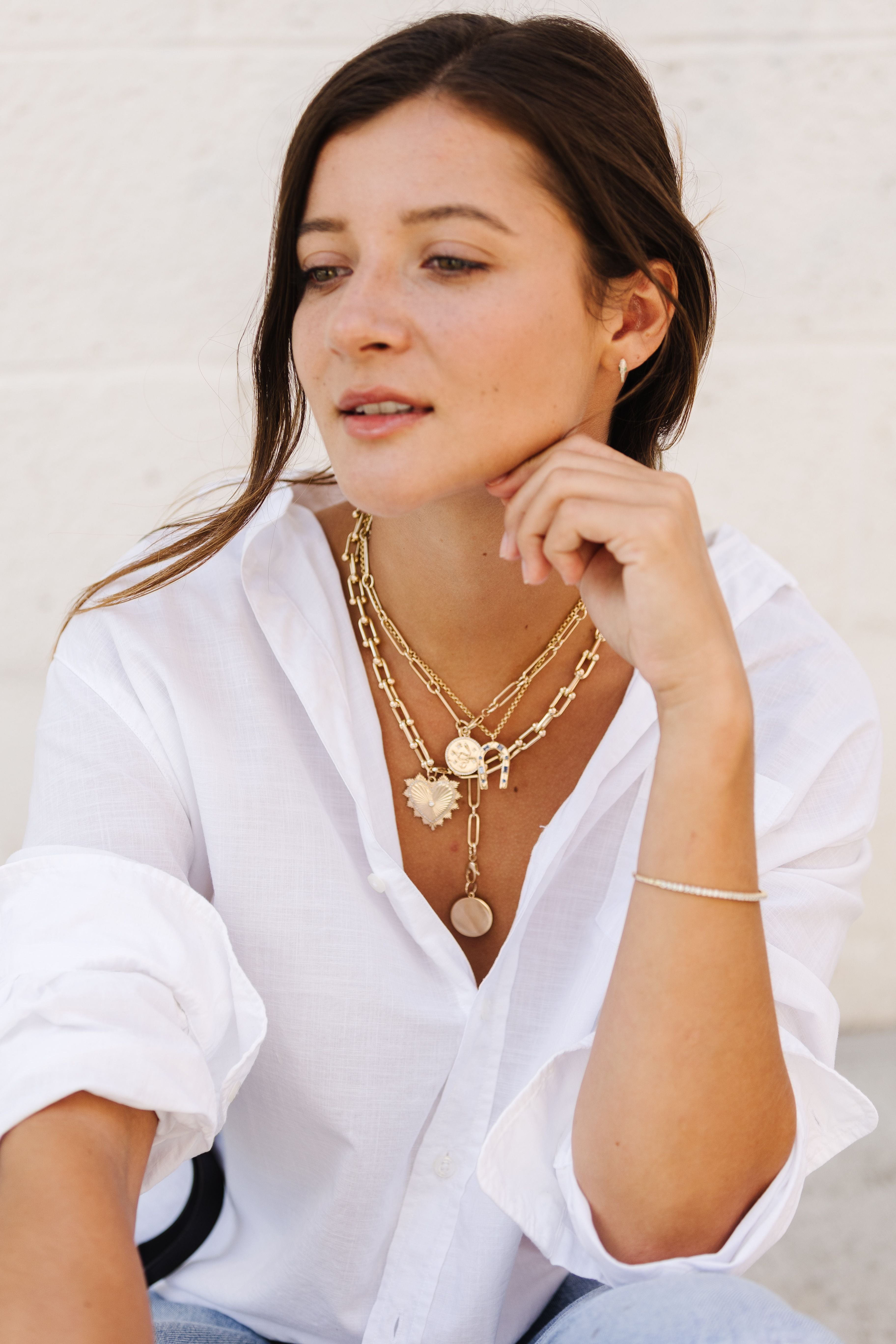 Felicidad Elongated Link Double Clasp Chain | Shop Tula