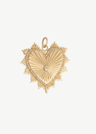Felicidad Heart Rays Diamond Beveled Edge Pendant | Shop Tula