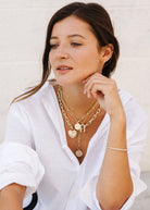 Felicidad Horseshoe Blue Sapphire Pendant | Shop Tula