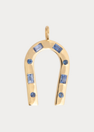 Felicidad Horseshoe Blue Sapphire Pendant | Shop Tula