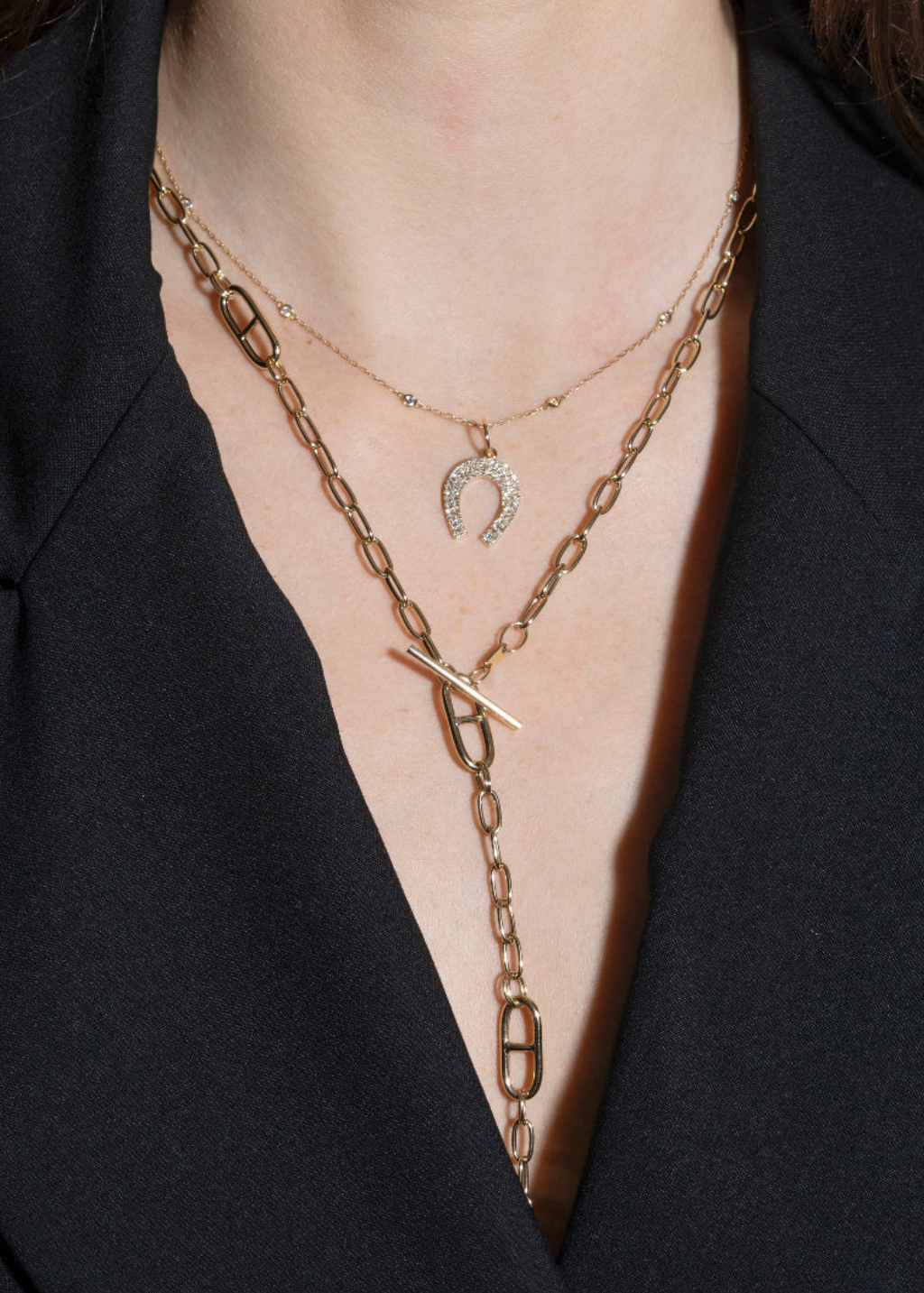 Felicidad Horseshoe Pavé Diamond Pendant | Shop Tula