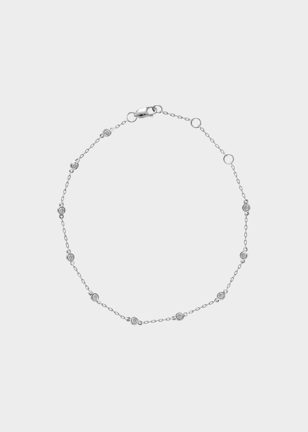 Felicidad Mini Diamond Station Bracelet in White Gold | Shop Tula