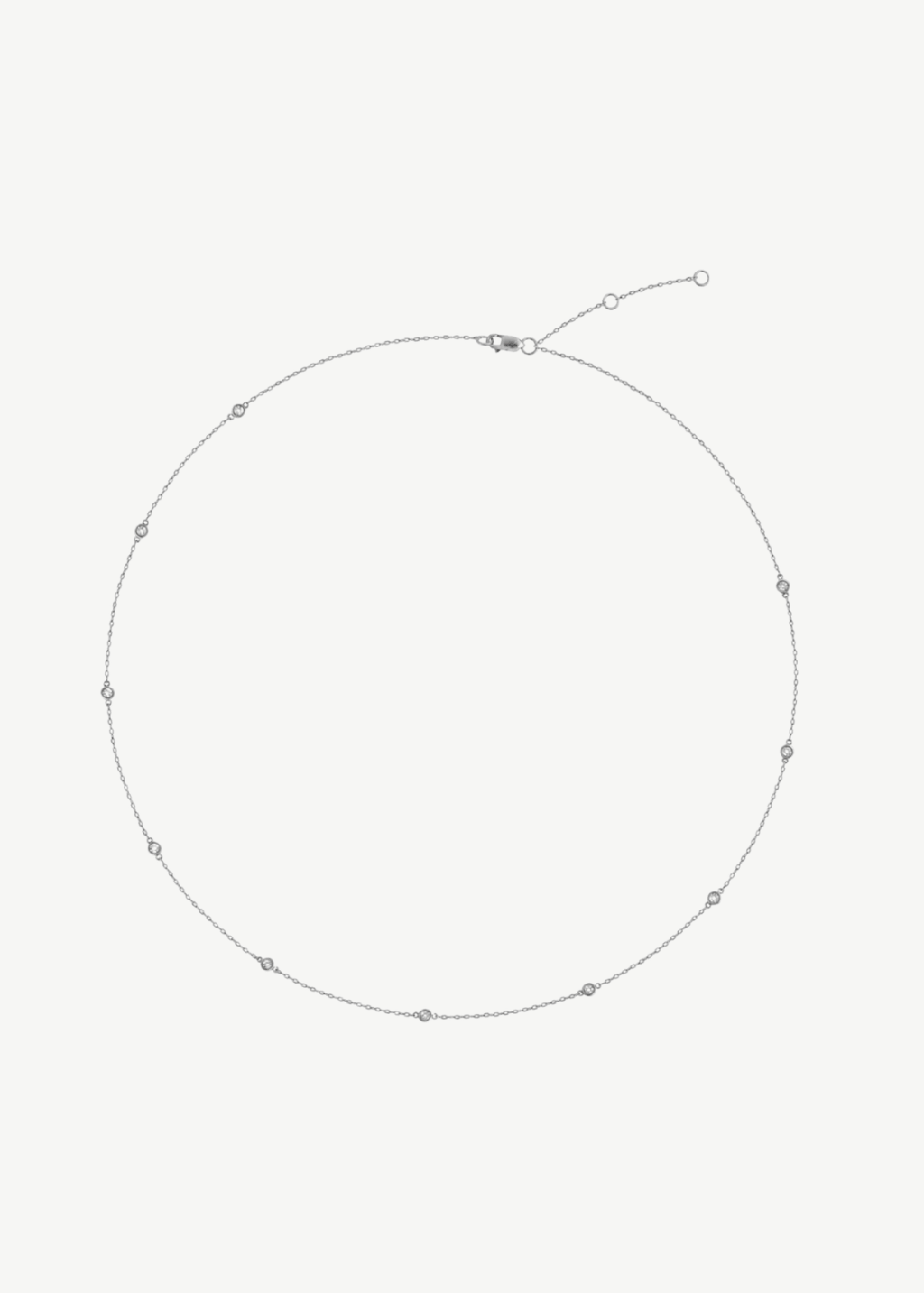Felicidad Mini Diamond Station Necklace in White Gold | Shop Tula