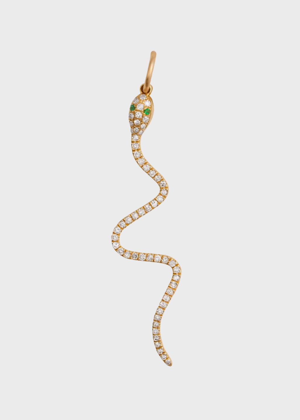 Felicidad Serpent Diamond Pendant with Emerald Eyes | Shop Tula