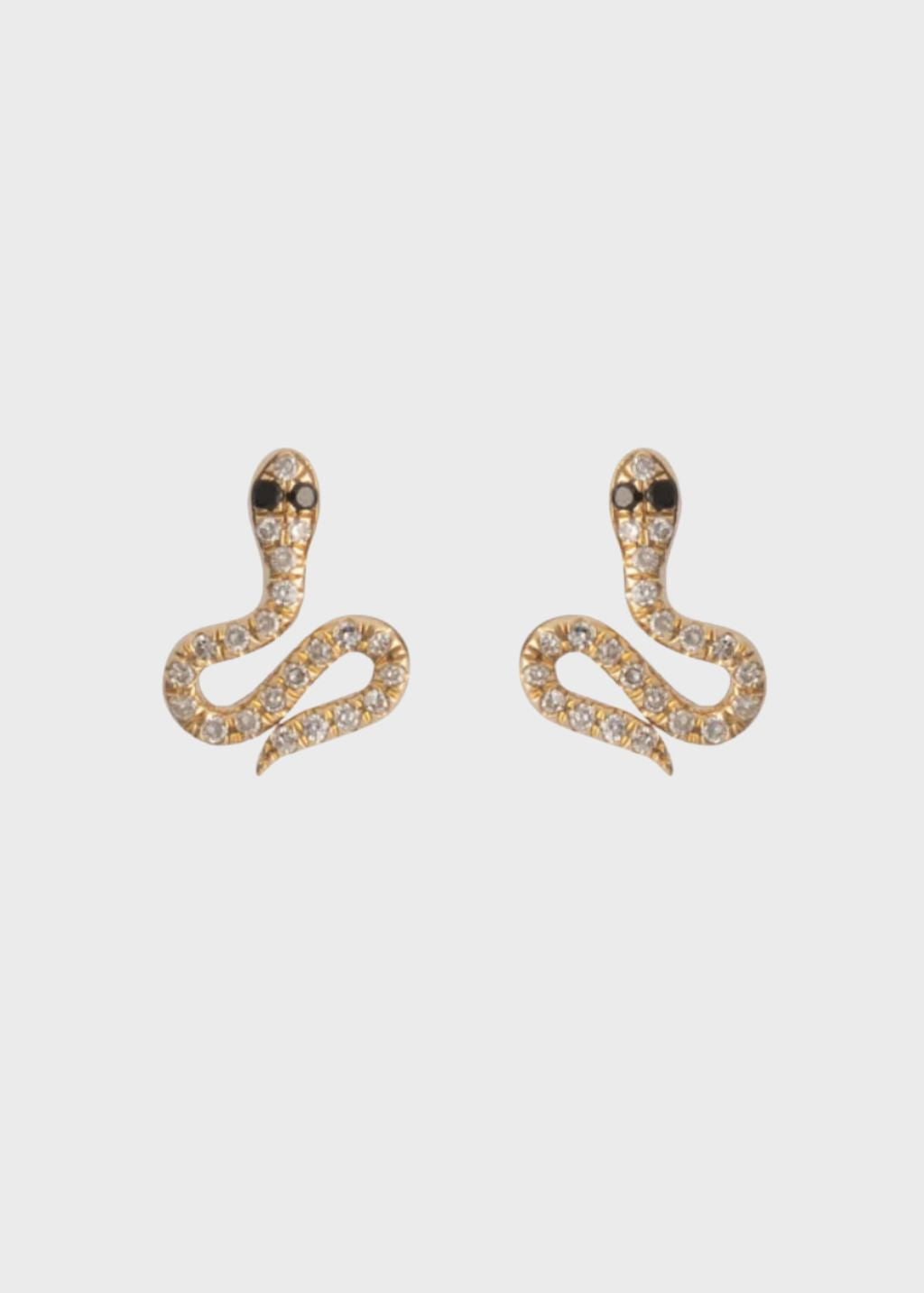 Felicidad Serpent Diamond and Black Diamond Stud Earrings | Shop Tula