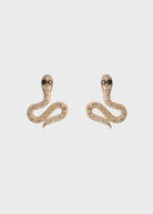 Felicidad Serpent Diamond and Black Diamond Stud Earrings | Shop Tula
