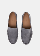 Flattered Bon Bon Suede in Stone/Pearl Grey | Shop Tula