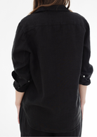 Frank & Eileen 'Eileen' Button-Up in Black Linen | Shop Tula