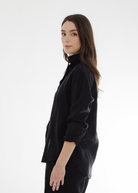 Frank & Eileen 'Eileen' Button-Up in Black Linen | Shop Tula