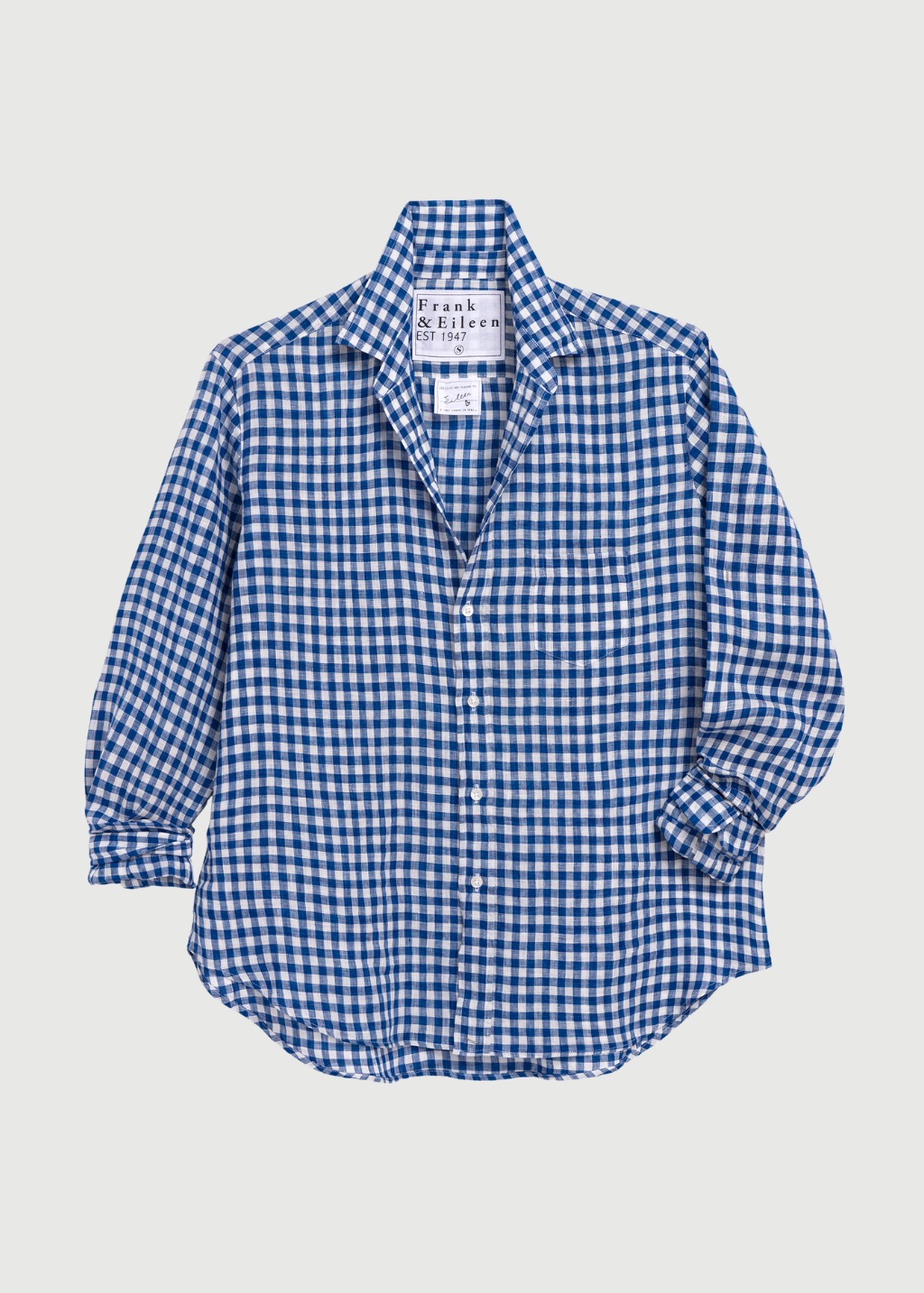 Frank & Eileen 'Eileen' Button-Up in Blue Check w/ White | Shop Tula