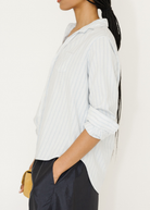 Frank & Eileen 'Eileen' Button-Up in Blue Stripe | Shop Tula