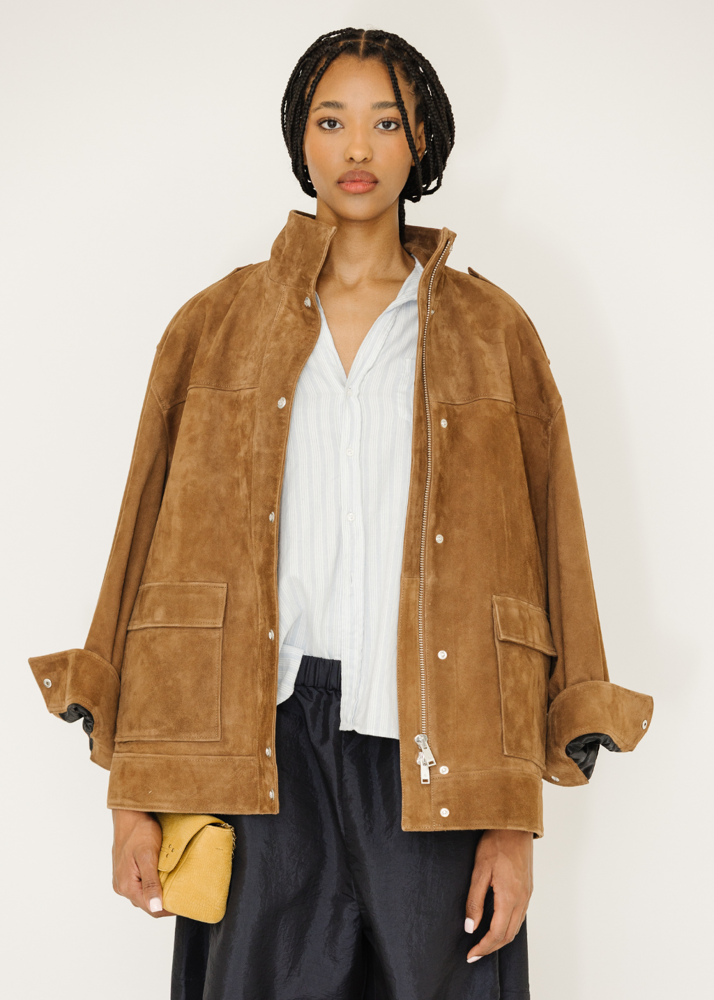 Frank & Eileen 'Eileen' Button-Up in Blue Stripe Styled | Shop Tula