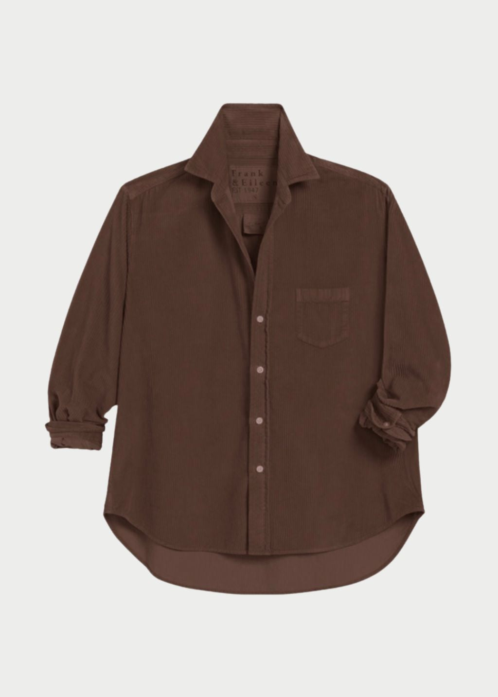 Frank & Eileen 'Eileen' Button-Up in Chocolate Corduroy | Shop Tula