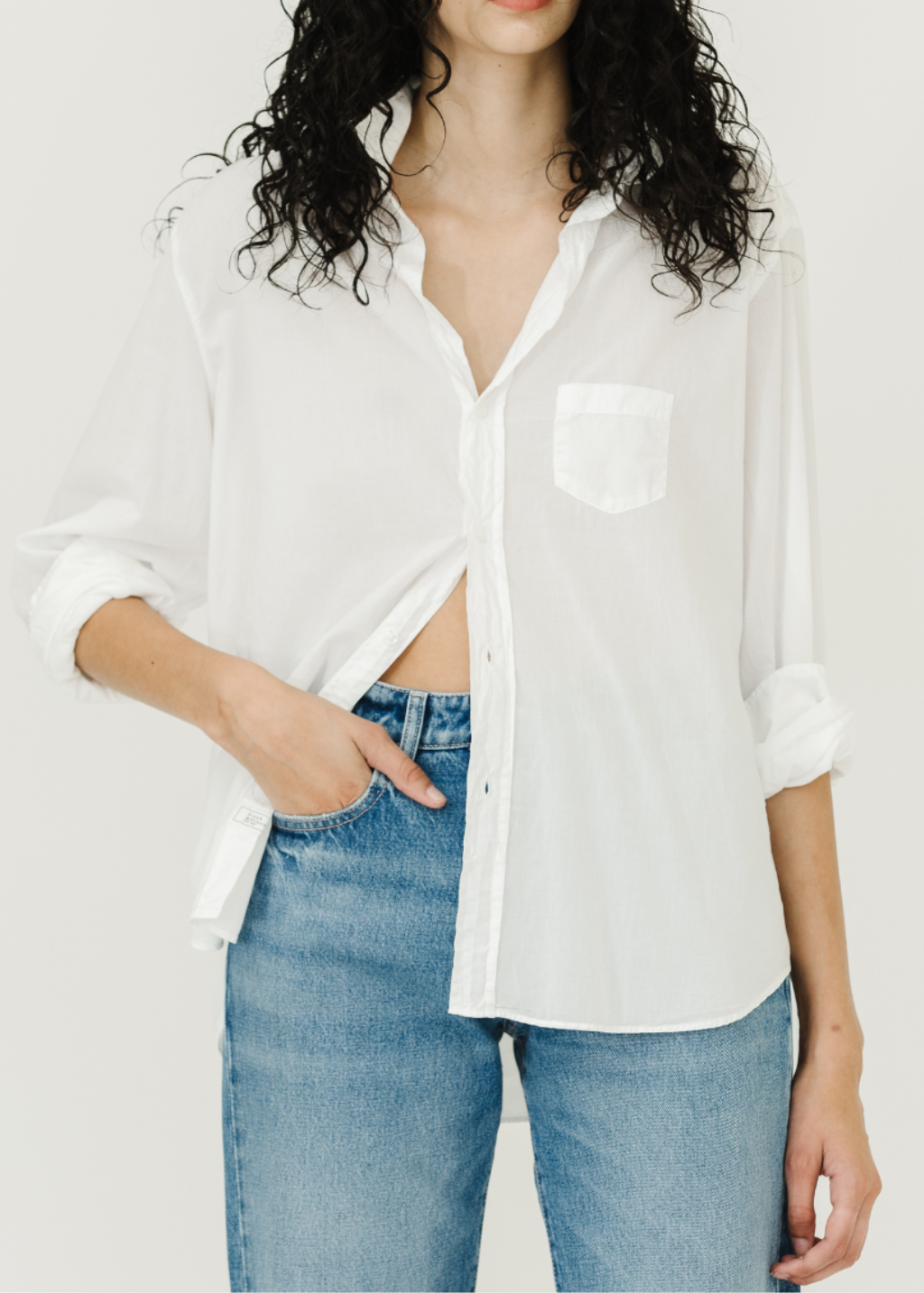 Frank & Eileen 'Eileen' Button-Up in Featherweight White | Shop Tula