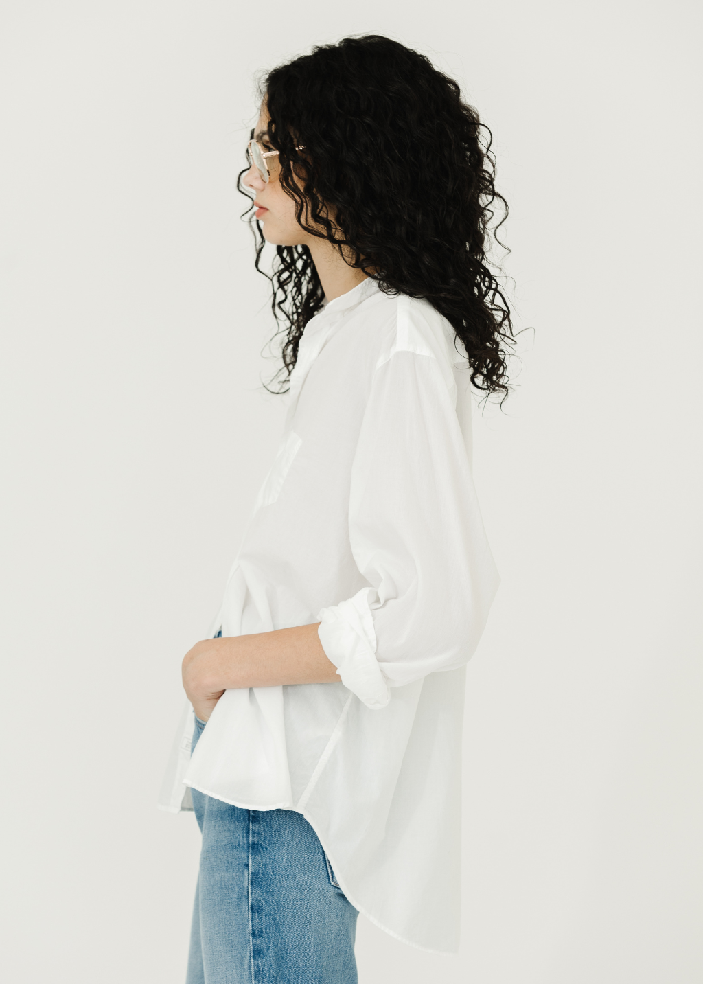 Frank & Eileen 'Eileen' Button-Up in Featherweight White | Shop Tula