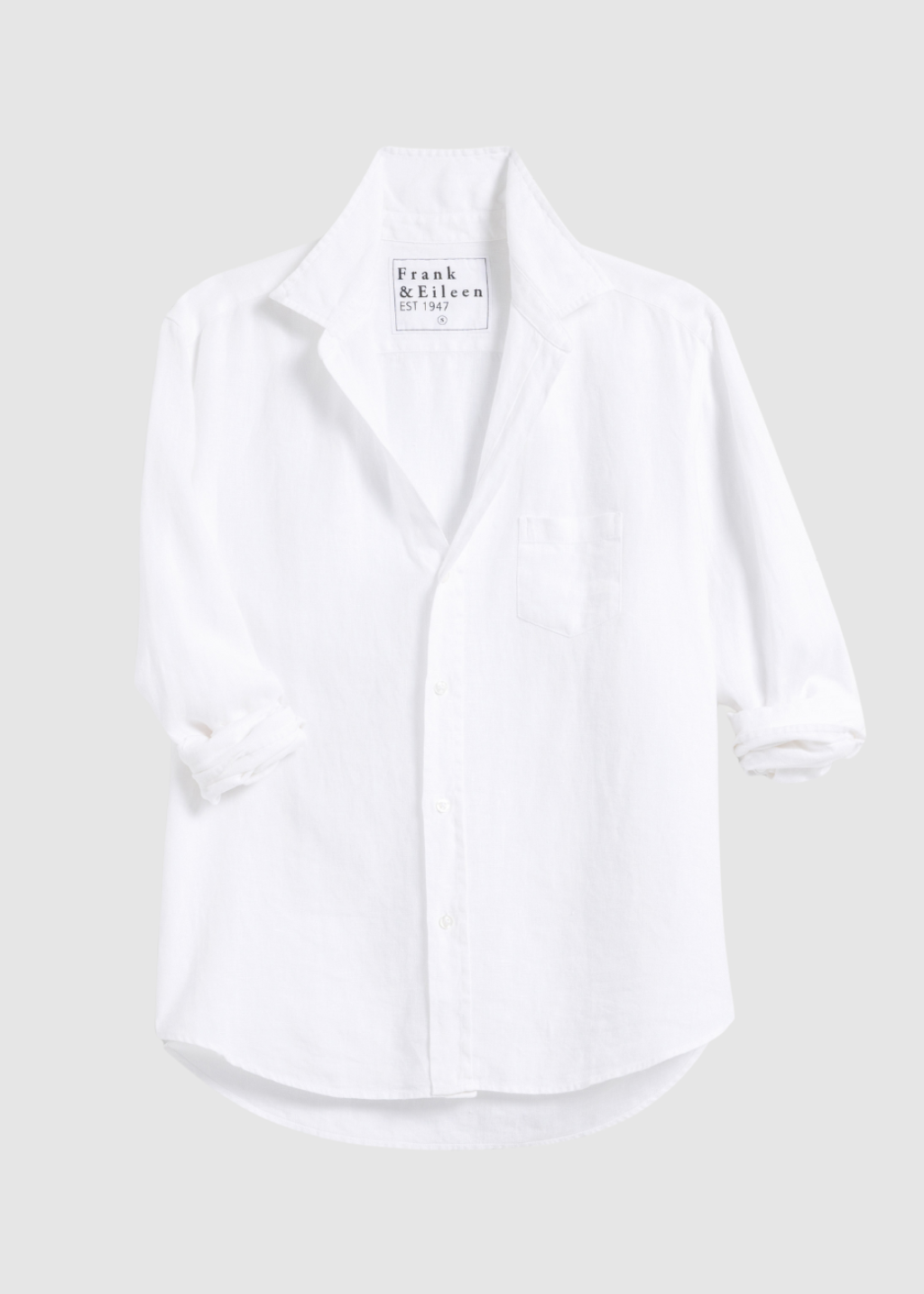 Frank & Eileen 'Eileen' Button-Up in Washed White Linen | Shop Tula