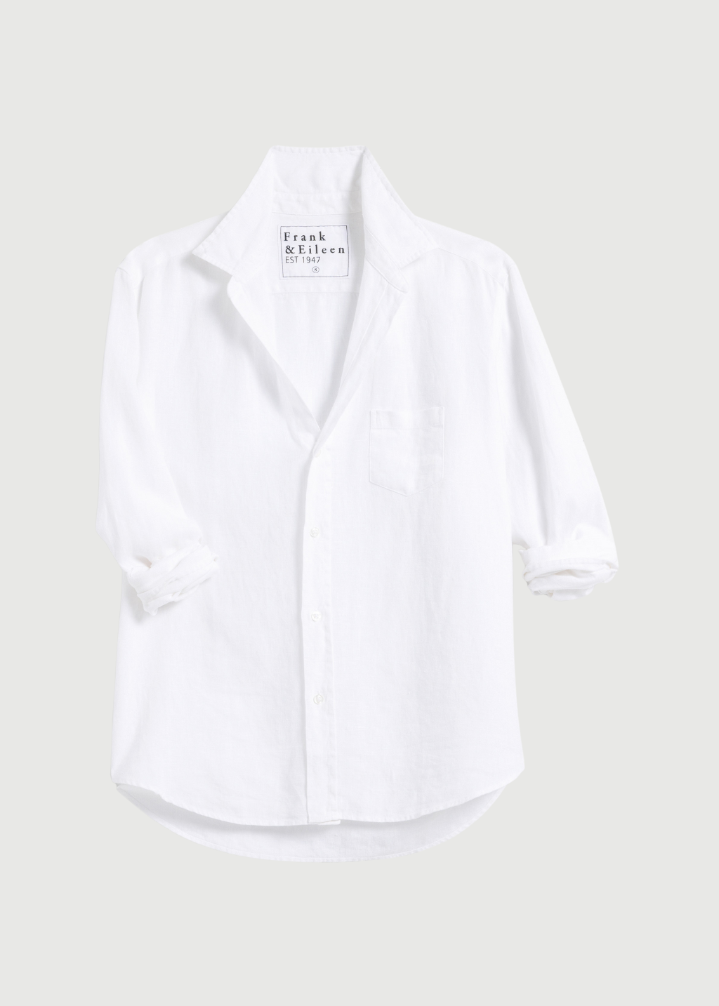 Frank & Eileen 'Eileen' Button-Up in Washed White Linen | Shop Tula