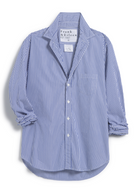 Frank & Eileen "Eileen" Button Up in Navy Thin Stripe | Shop Tula