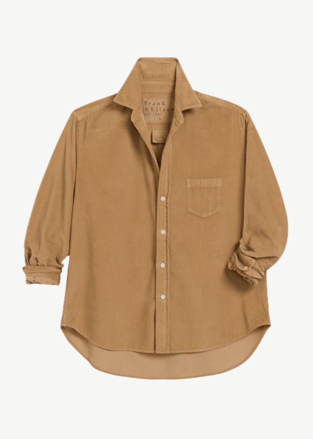 Frank & Eileen 'Eileen' Relaxed Button-Up in Camel Corduroy | Shop Tula