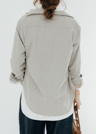 Frank & Eileen 'Eileen' Relaxed Button-Up in Grey Camel | Shop Tula