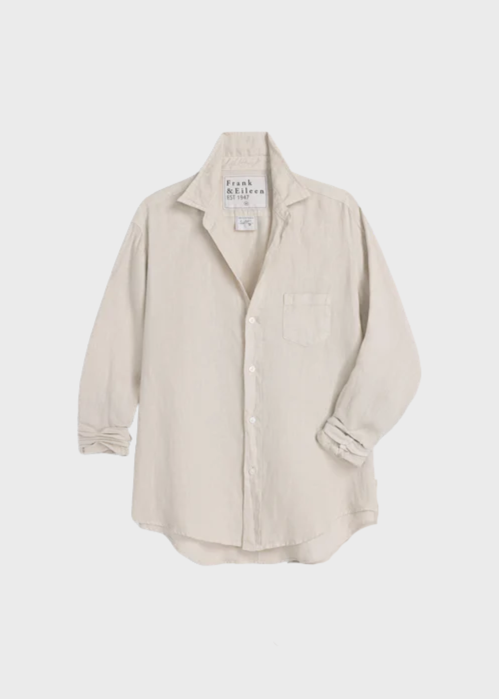 Frank & Eileen Relaxed Button Up Shirt in Sand | Shop Tula