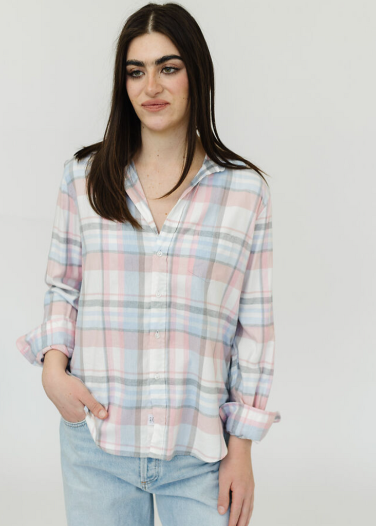 Frank & Eileen Relaxed Button-Up in Plaid| Tula's Online Boutique